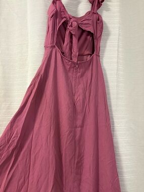Francesca's Collections Rose Pink Backless Tie-Back Sundress